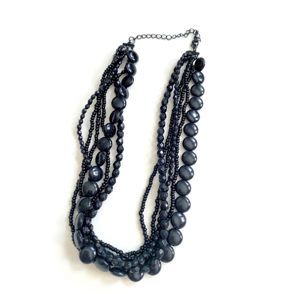 Black Beaded Necklace